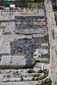 An aerial photo of a shopping center that symbolizes how to Pick a Great Retail Location