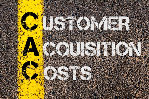A slide says customer acquisition costs