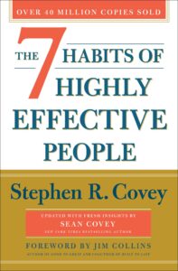 A photo of the book cover of the 7 habits of highly effective people