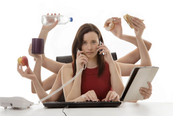 A woman entrepreneur balances competing needs for her time